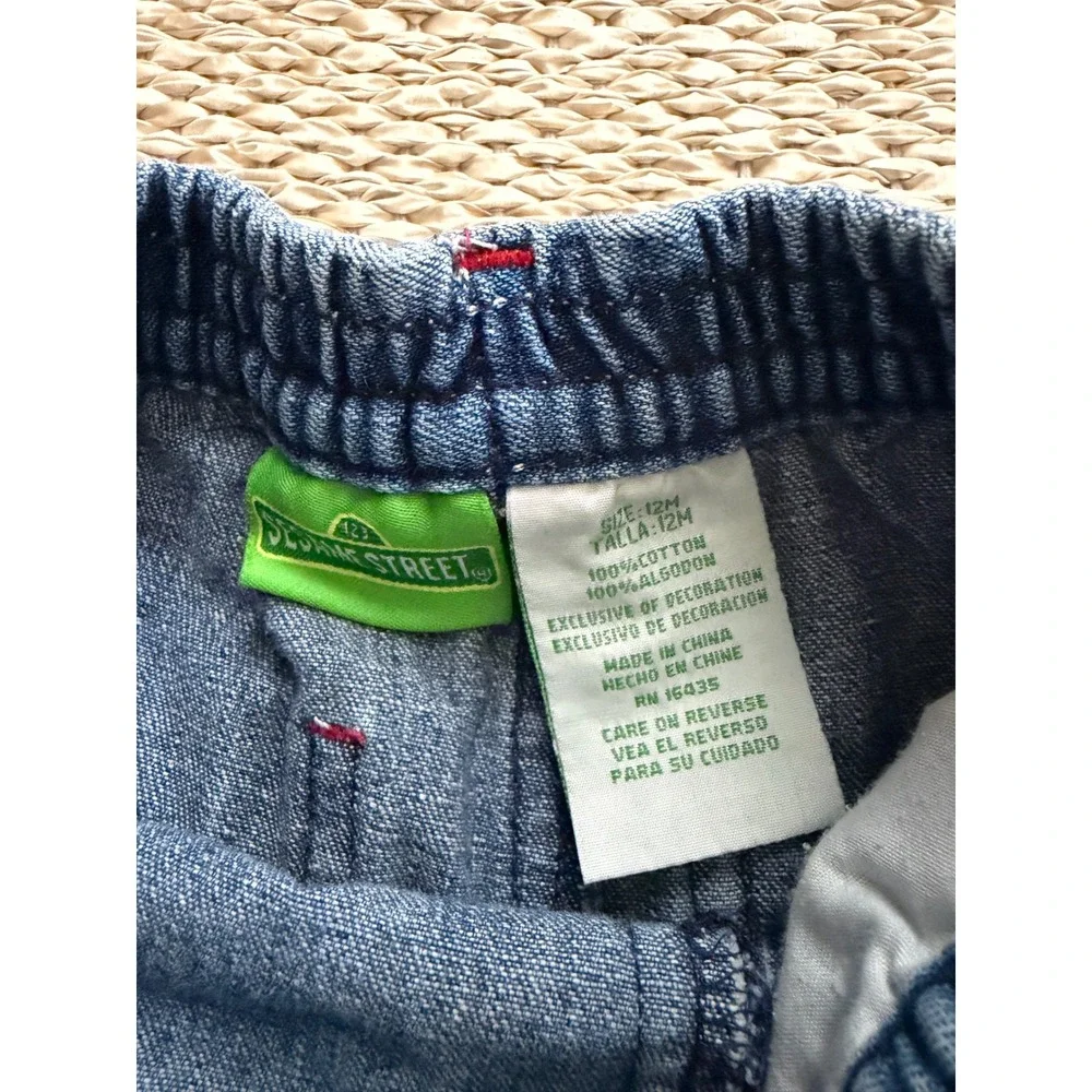 Vintage Sesame Street Elmo Baseball League‎ Toddler infant denim jeans 90's 12 M